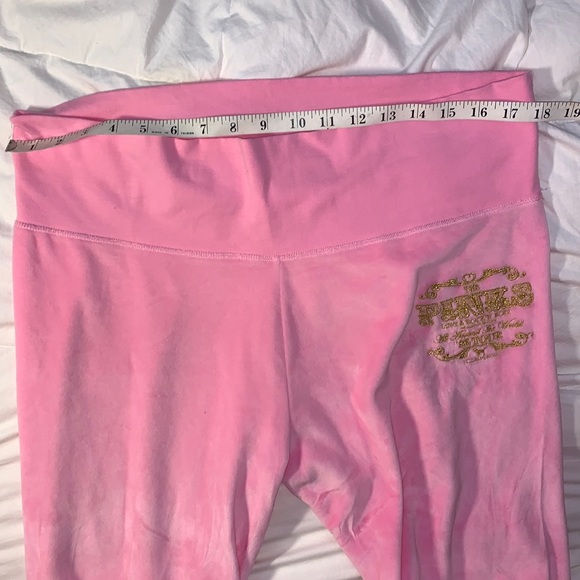 NEW Y2K PINK VELOUR WIDE LEG PANT FULL ZIP HOODIE THE PINKS LOVE & ROCK N ROLL - Picture 13 of 16